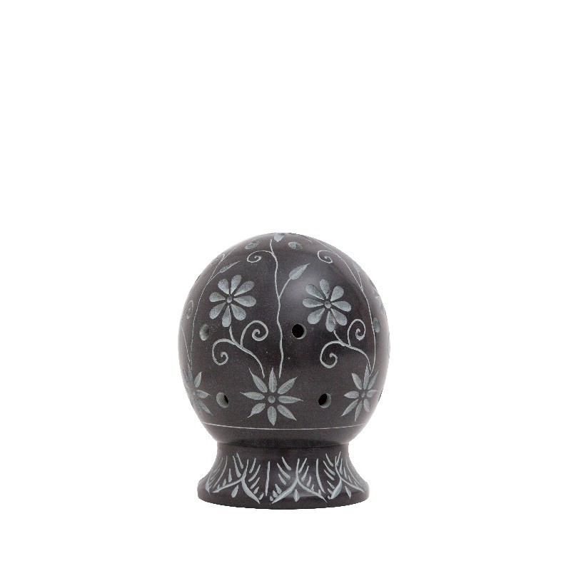 Soapstone Black Ball Incense holder