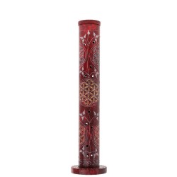 Soapstone Red column Incense holder