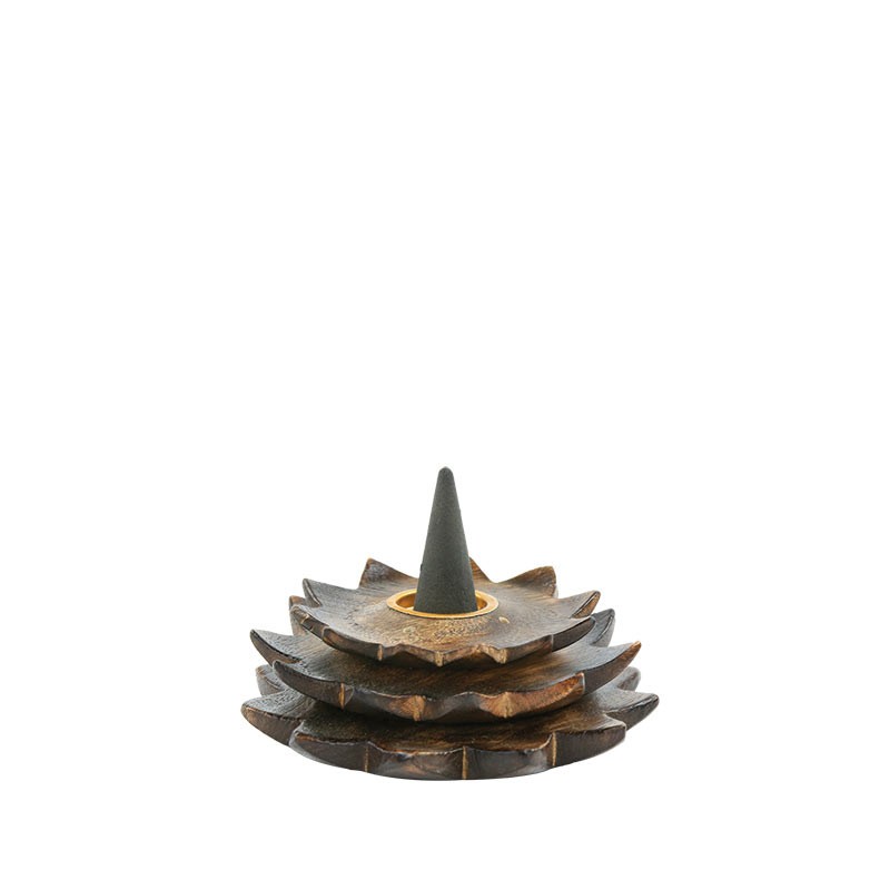 Wooden Thousand Flowers Incense Holder