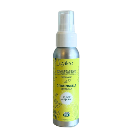 Spray corporel citronnelle 99,99% BIO aux huiles essentielles