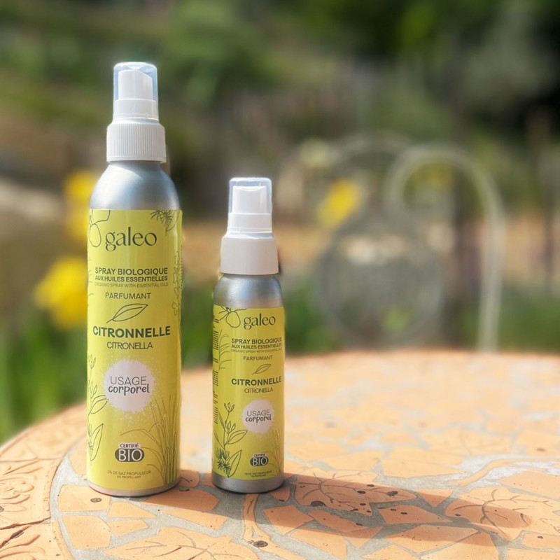 Spray corporel biologique 200 ml à la citronnelle