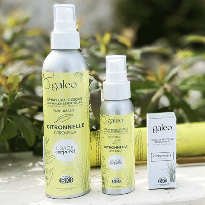Spray corporel biologique 75 ml à la citronnelle