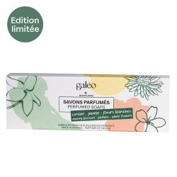 Trio de savons parfumés - Fleur de cerisier, Jasmin, Fleurs blanches