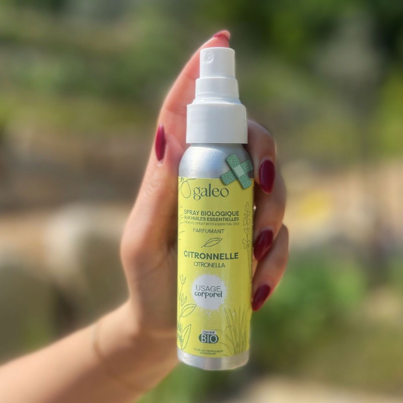 Spray corporel 75ml citronnelle BIO aux huiles essentielles - imparfait