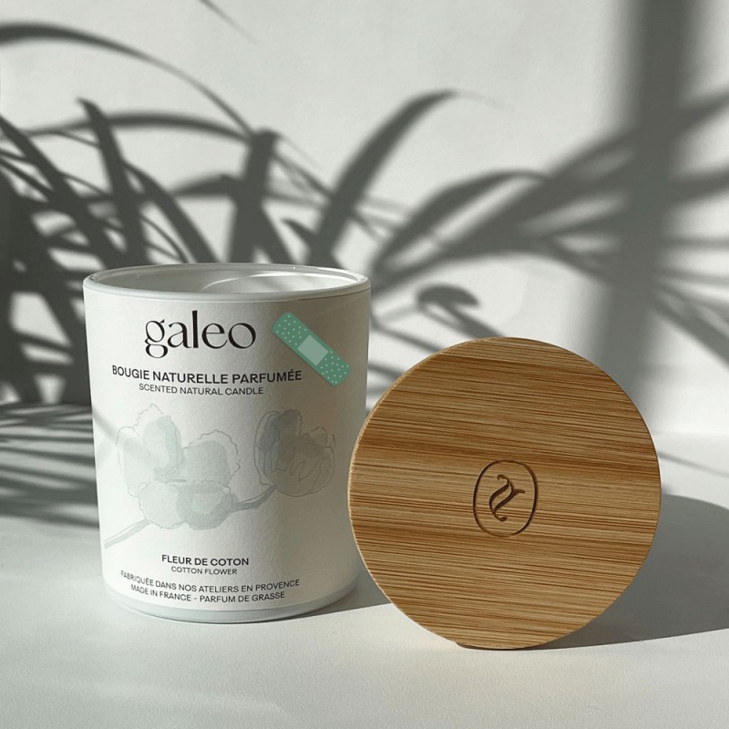 Bougie naturelle parfumée Fleur de Coton - imparfait