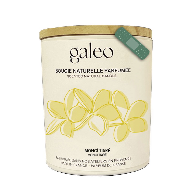 Bougie naturelle parfumée Monoï Tiaré - imparfait