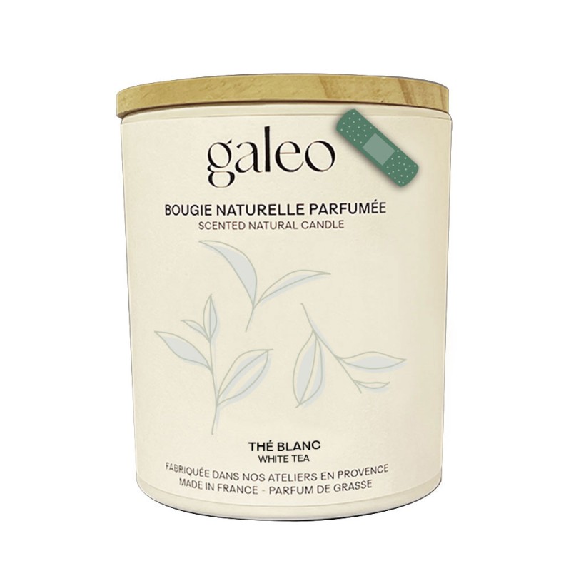 Bougie naturelle parfumée Thé Blanc - imparfait