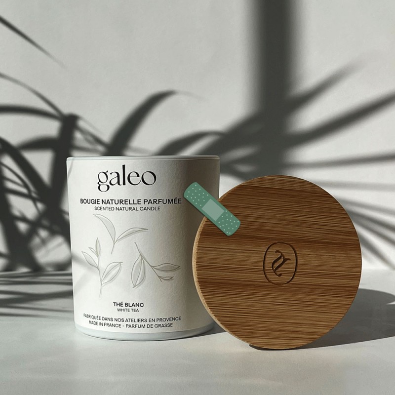 Bougie naturelle parfumée Thé Blanc - imparfait