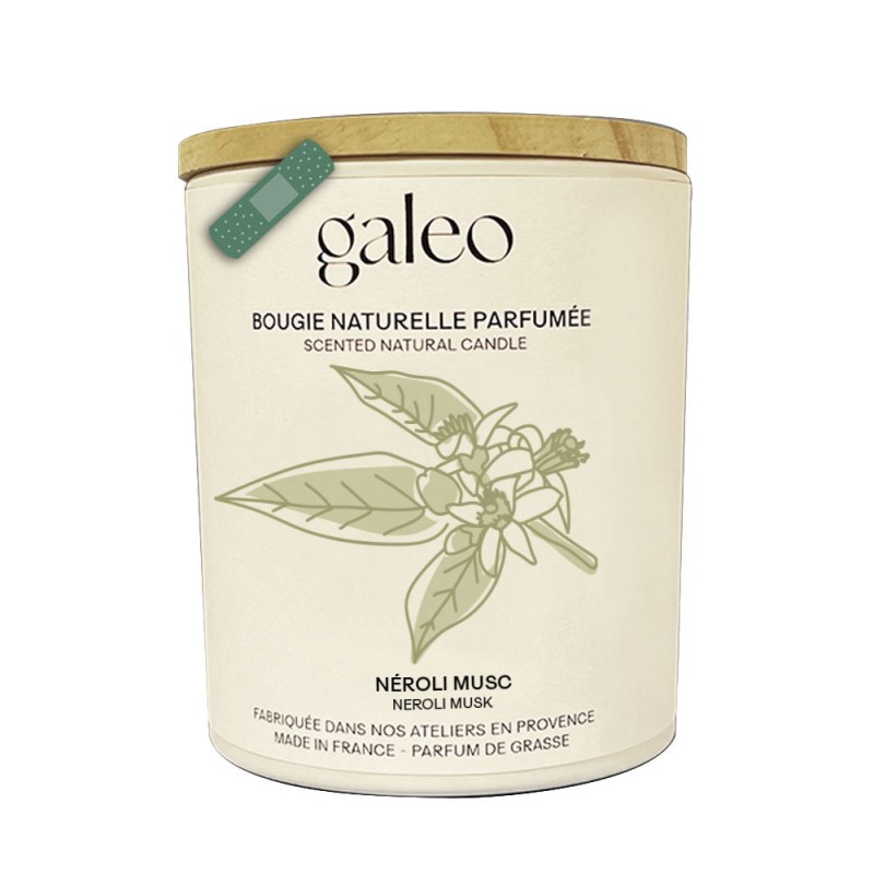 Bougie naturelle parfumée Néroli Musc - imparfait