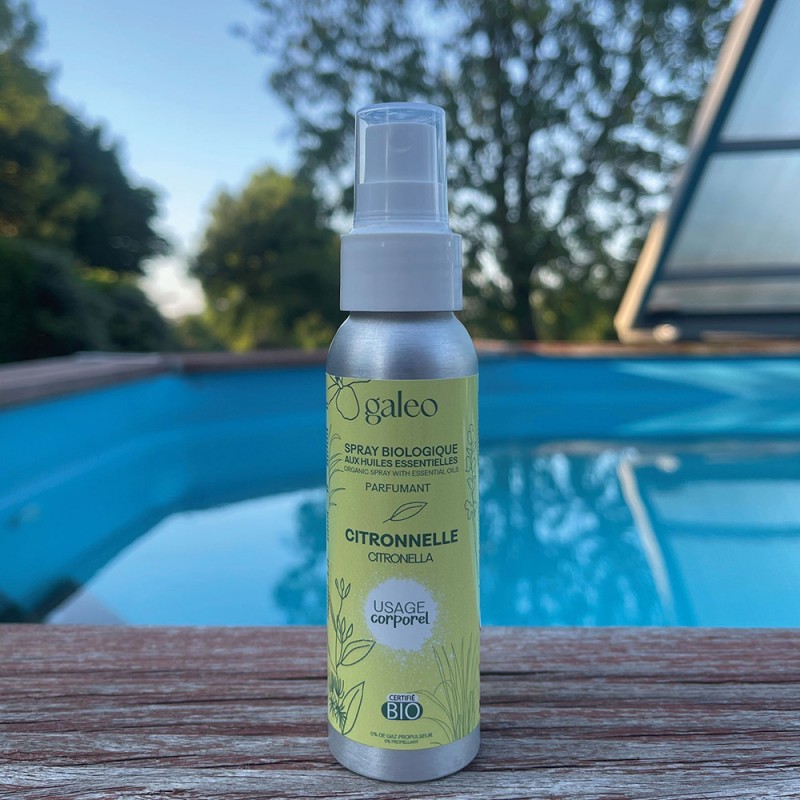 Spray corporel biologique 75 ml à la citronnelle