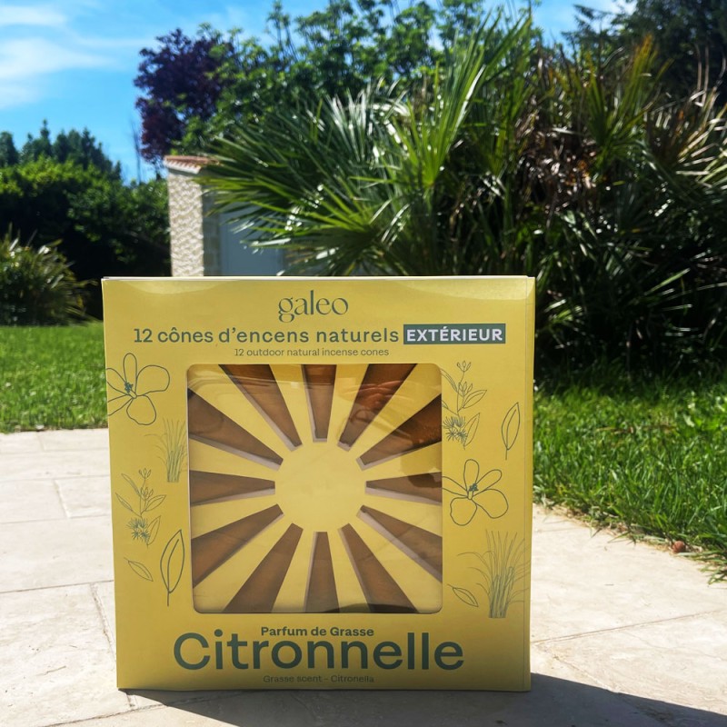 Cônes d'encens naturels extérieur Citronnelle