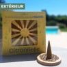 Cônes d'encens naturels extérieur Citronnelle
