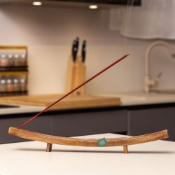 Support encens pirogue bois - imparfait