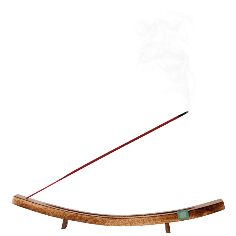 Support encens pirogue bois - imparfait