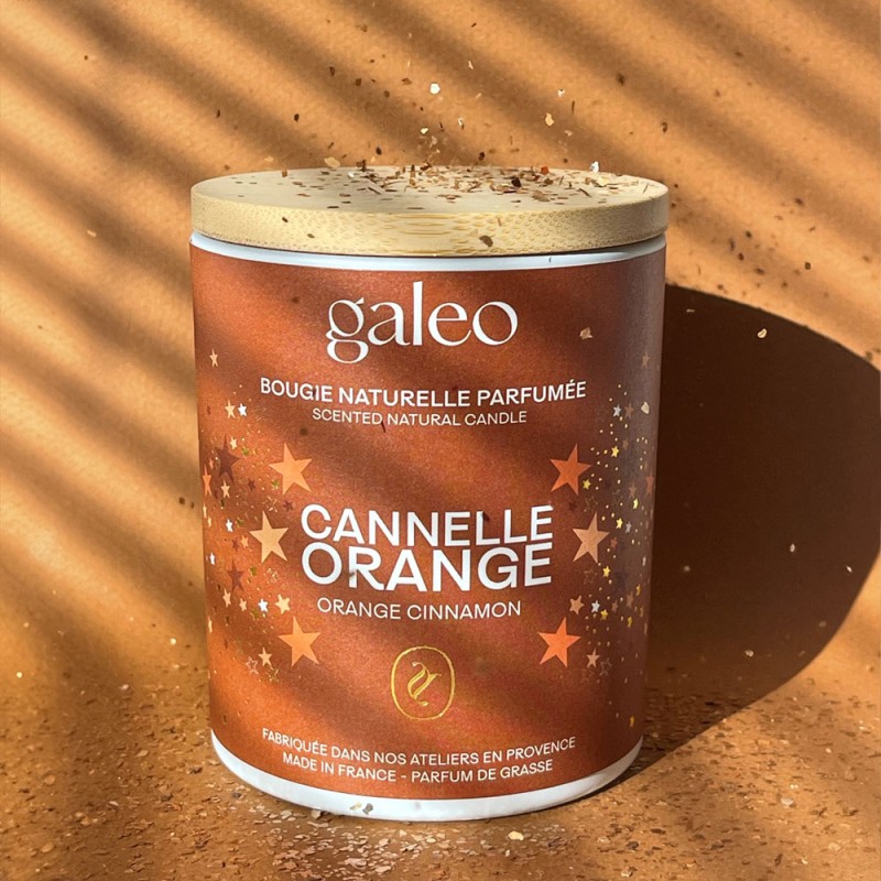 Bougie naturelle parfumée Cannelle Orange - Collection Noël
