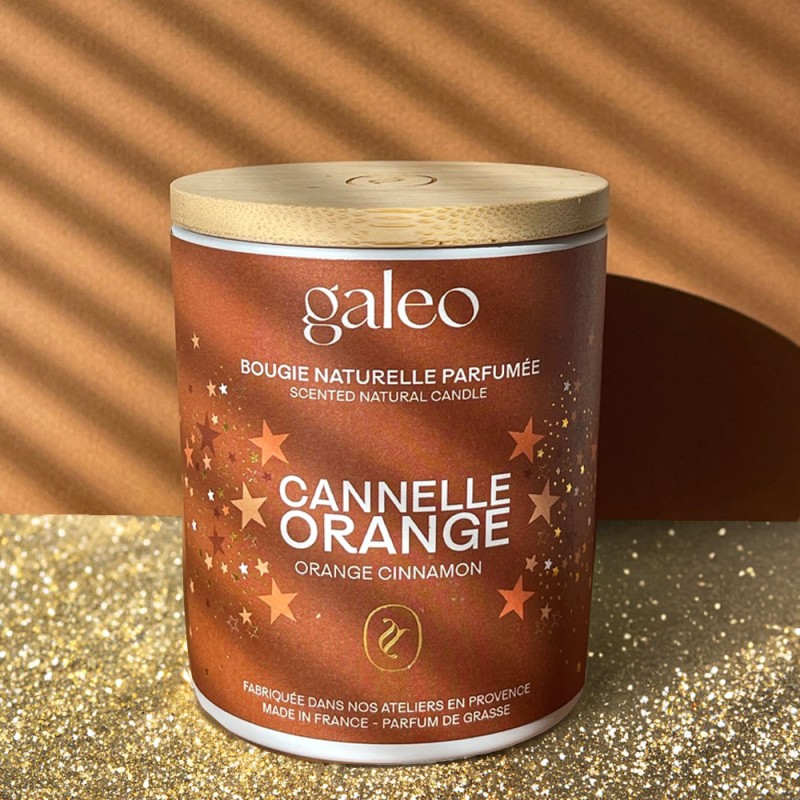 Bougie naturelle parfumée Cannelle Orange - Collection Noël